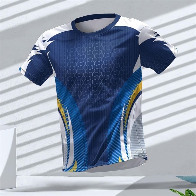 Table Tennis Xu Xin - Geometric Graphic 3D Printed Sports T