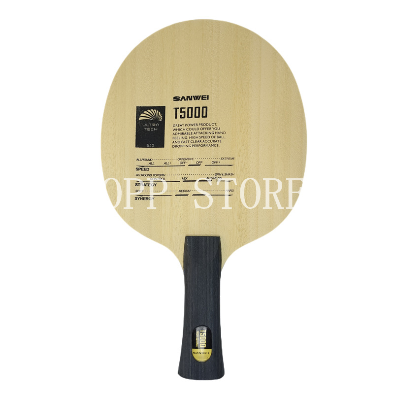 Original SANWEI T5000 CARBON T - Table Tennis Custom Bat recension och pris