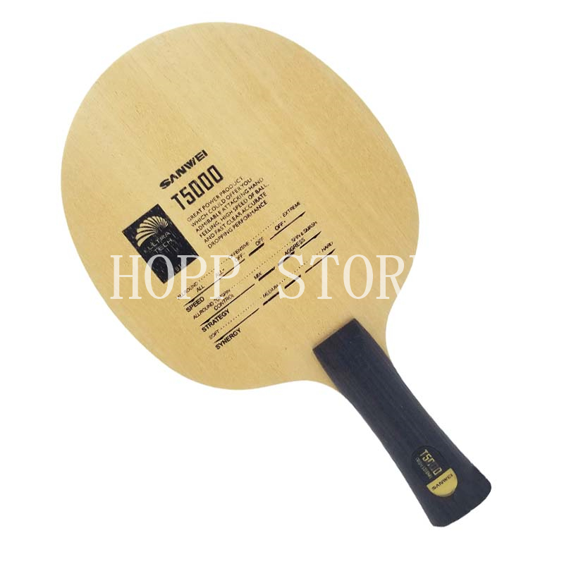 Original SANWEI T5000 CARBON T - Table Tennis Custom Bat recension och pris
