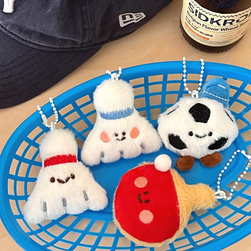 New Cute Cartoon Plush Ball De - Table Tennis Keychain recension och pris