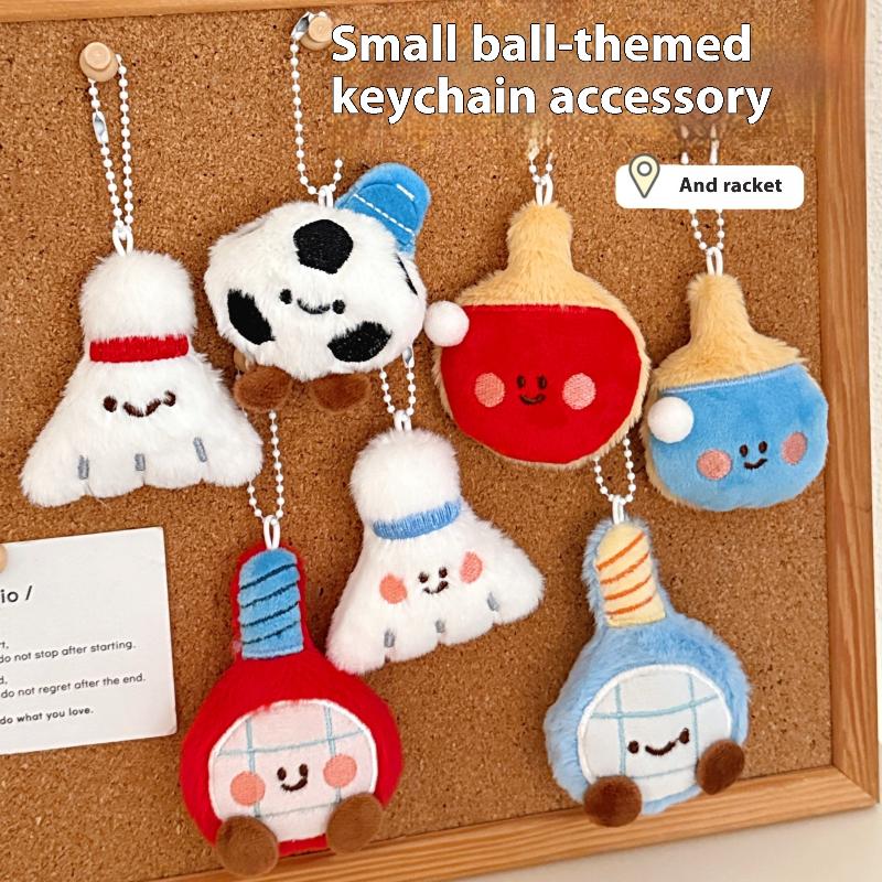 New Cute Cartoon Plush Ball De - Table Tennis Keychain recension och pris