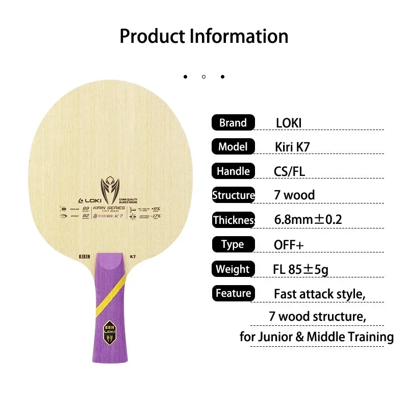 Original LOKI Kirin K5 K6 K7 T - Table Tennis Touch recension och pris