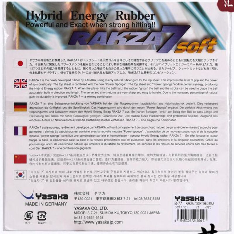 original yasaka RAKZA 7 soft ( - Table Tennis Net Set recension och pris